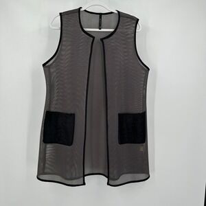 IC by‎ Connie K Womens Sheer Mesh Cyberpunk Vest Size S Avant Garde Industrial